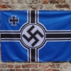 Battle flag of the Wehrmacht in Ultras Levski blue